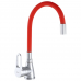 Змішувач для кухні Zerix SOP7 045 з червоним гнучким виливом (ZX2667)