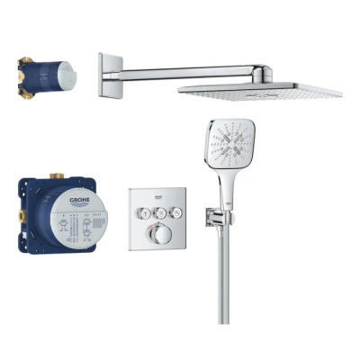 Душова система прихованого монтажу на 3 виходи з термостатом Grohe Grohtherm SmartControl (34864000