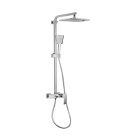 Душевая колонна KOER KB-58007-04 с душевым смесителем водопад, 3 функции (Цвет хром+белый) (KR5161)