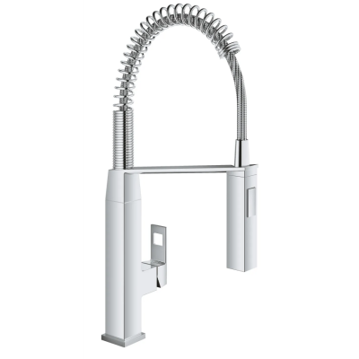 Змішувач для кухні з гнучким виливом Grohe Eurocube (31395000)