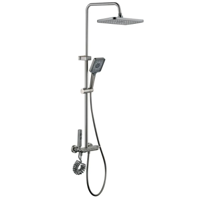 Душова колона зі змішувачем Mixxus Premium MARLIN 009-J GRAPHITE з кнопкою перемикання, 4 режими (M