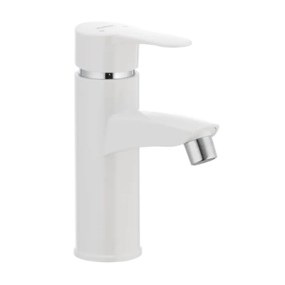 Змішувач для умивальника Plamix Sergio-001 білий (без підводки) (PM0028) Змішувач для умивальника Plamix Sergio-001 білий (без підводки) (PM0028)