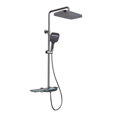 Душова колона з термостатичним змішувачем Mixxus Premium SPACE-009-J Graphite, 3 режими (MI6542)