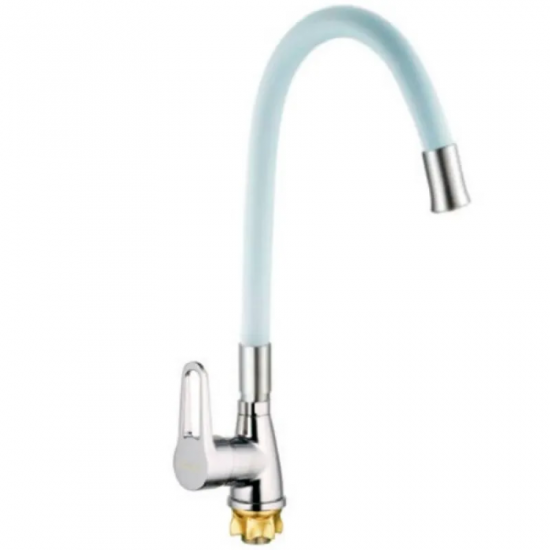 Змішувач для кухні Mixxus SOP4-045 Reflector White з білим силіконовим виливом (MI6488)