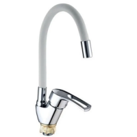 Смеситель для кухни Mixxus YUB4-181 Reflector White с белым силиконовым выливом (MI6482)