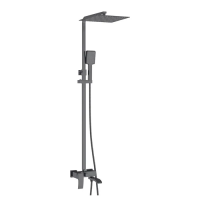 Душевая колонна со смесителем Koer KB-56007-07, 3 функции (Цвет графит) (KR5160)