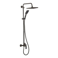 Душевая колонна с смесителем и удлинителем в комплекте Haiba Alex 003-J Graphite (HB3996)