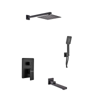 Встроенная душевая система Haiba Kubus 009 (Inner) Black (HB3949)