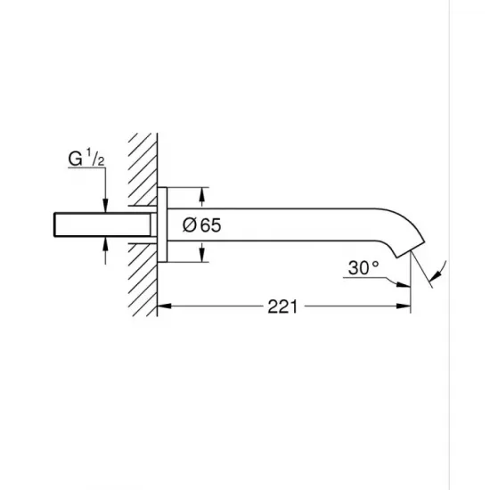 Вилив для ванны Grohe Essence (13449001)