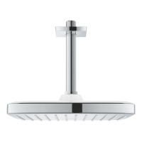 Верхній душ зі стельовим кронштейном Grohe Tempesta Cube (260088000)