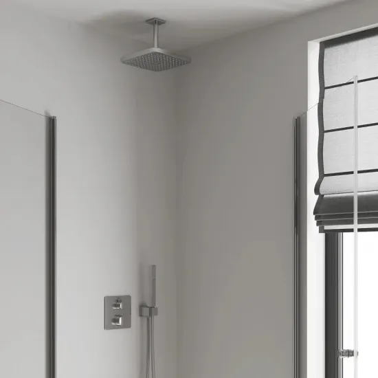 Верхній душ зі стельовим кронштейном Grohe Tempesta Cube (260088000)