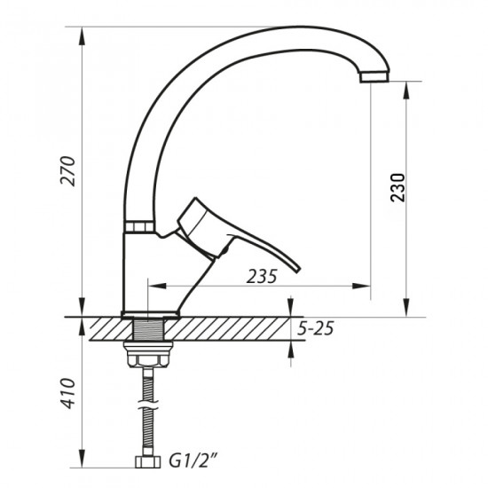Змішувач для кухні Zerix DYU 135 (ZX0023) Змішувач для кухні Zerix DYU 135 (ZX0023)