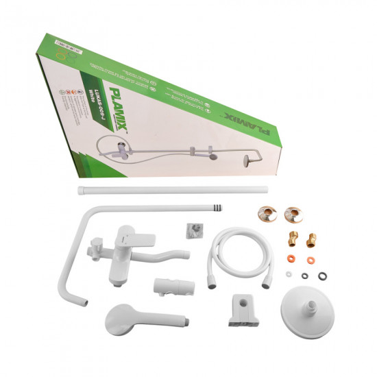 Душевая колонна с смесителем Plamix Lucas-009-J White (PM0712)