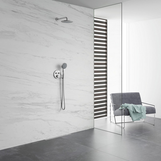 Набір для душу з верхнім душем Grohe Eurosmart UA33556003 (33556003+28576000+27541001) (UA33556003)
