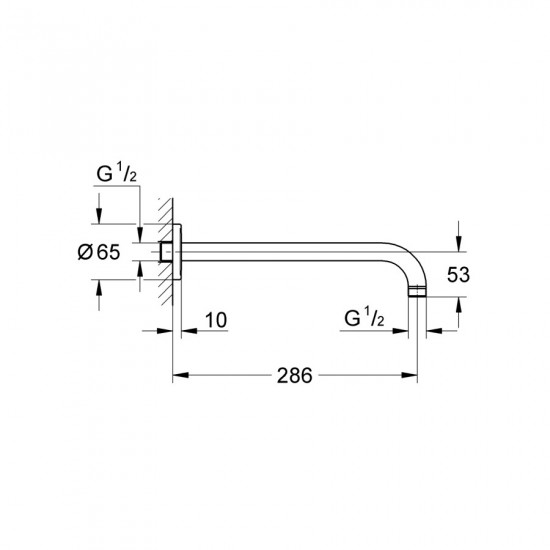 Набір для душу з верхнім душем Grohe Eurosmart UA33556003 (33556003+28576000+27541001) (UA33556003)