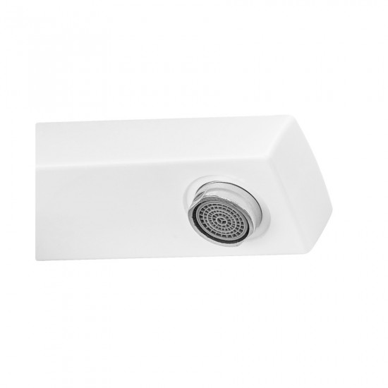 Змішувач для умивальника Plamix Kubus-001 HIGH SET White (з підведенням) (PM0672)