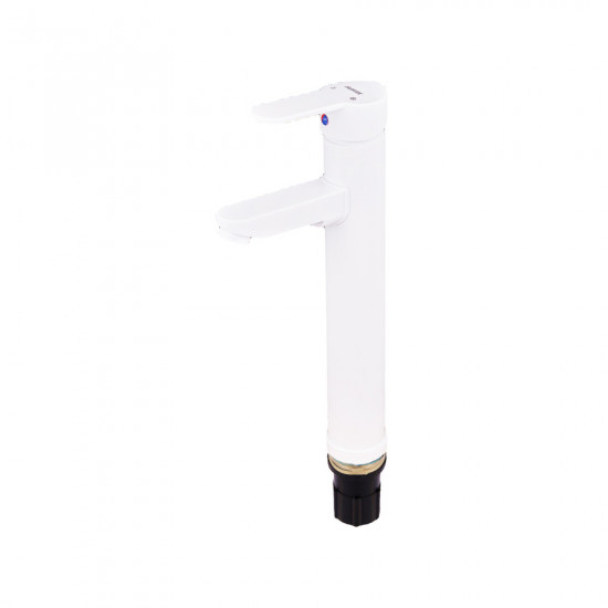Смеситель для раковины Plamix Raul-001-A HIGH White (без подводки) (PM0655)