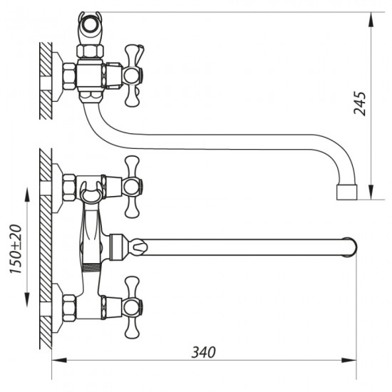 Змішувач для ванни Zerix DFR-A 827 (ZX0014) Змішувач для ванни Zerix DFR-A 827 (ZX0014)