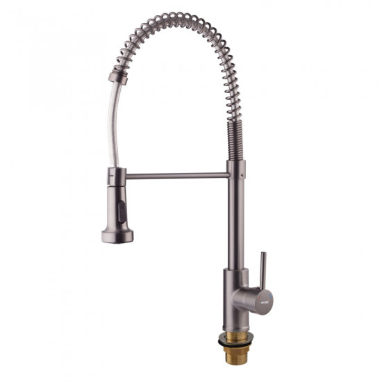 Змішувач для кухні з виливом пружина Mixxus Premium SPRING 017 GRAPHITE (MI6952)