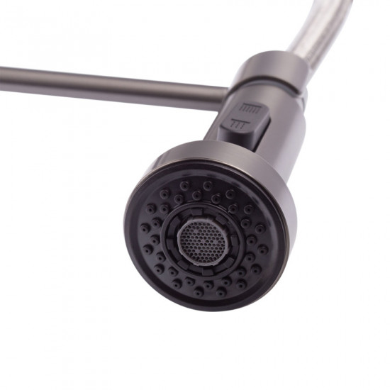 Змішувач для кухні з виливом пружина Mixxus Premium SPRING 017 GRAPHITE (MI6952)