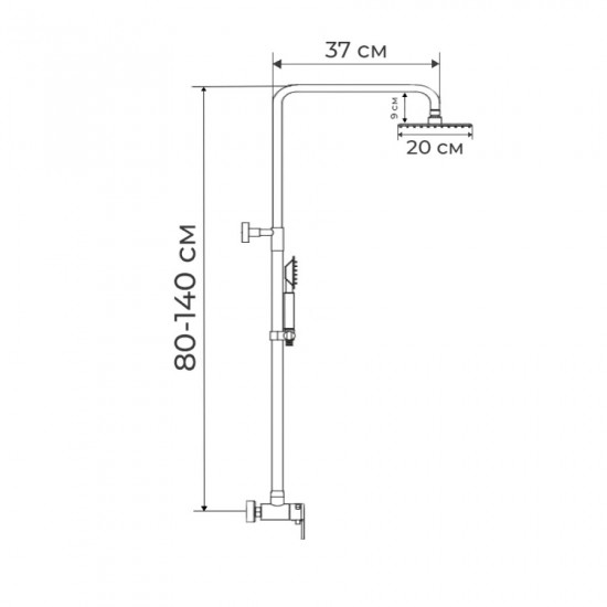 Душевая колонна с mixers Ibergrif River M17021 (IB0019)