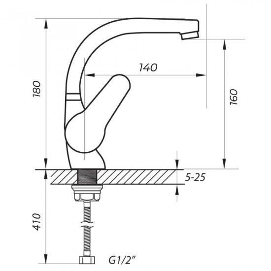 Змішувач для умивальника Zerix SOP1 146 (ZX0189)