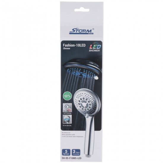Лейка для душа Storm SH-05-F10M5-LED (ST0007)