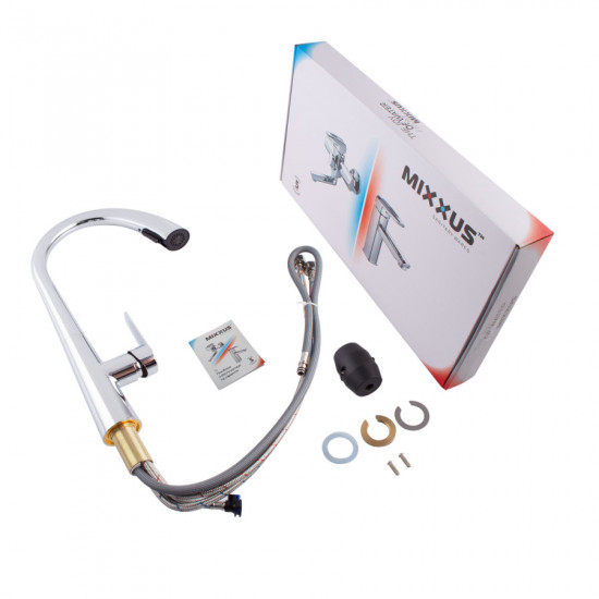 Змішувач для кухні з висувним виливом Mixxus Premium WARTA 014 (MI6956)