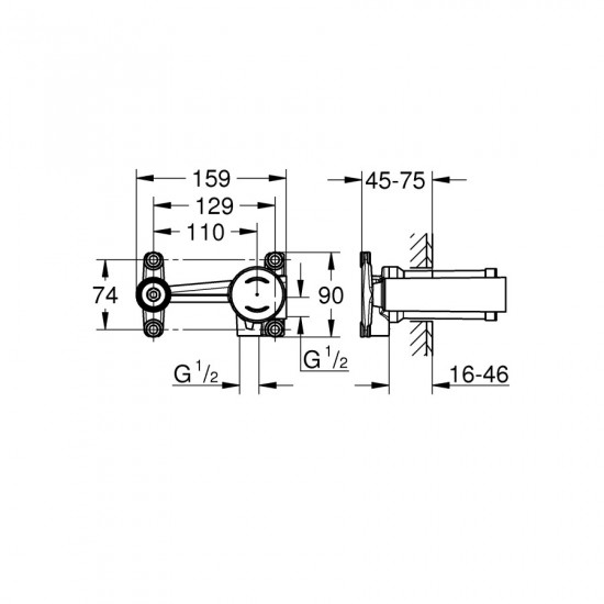 Прихована частина змішувача для раковини Grohe Non Rapido OHM (23571000)