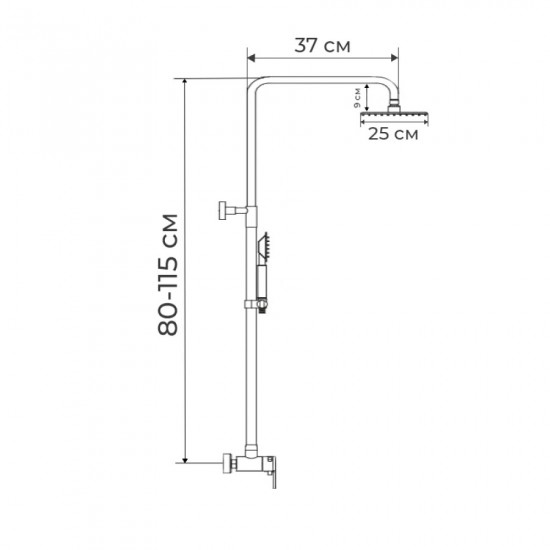 Душевая колонна с mixing valve IBERGRIF STAR M17057 (IB0013)
