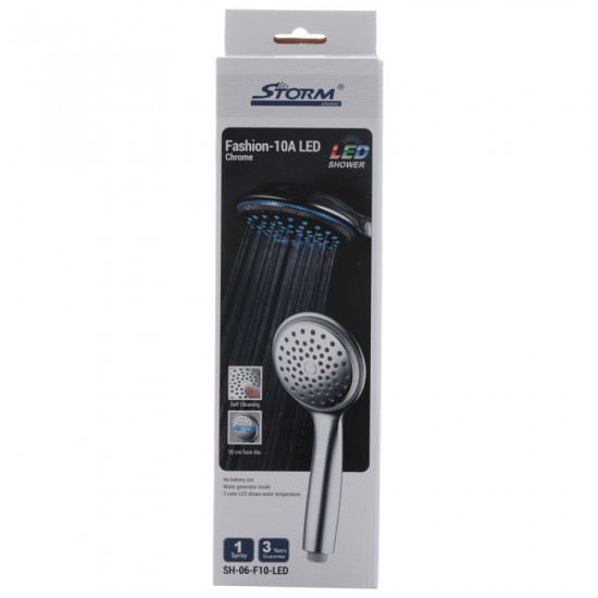 Лейка для душа Storm SH-06-F10-LED (ST0008)