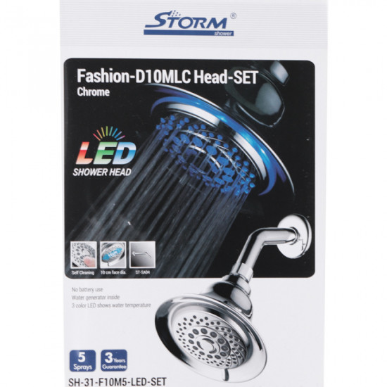 Лейка для душа Storm SH-31-F10M5-LED-SET (ST0019)