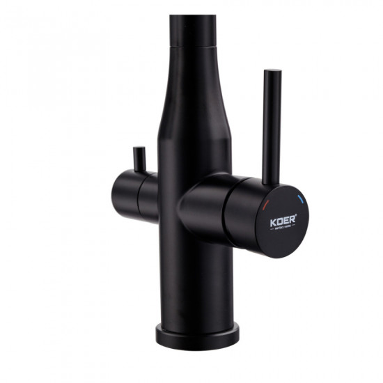 Змішувач для кухні Koer KI-72024-05 з виходом для питної води (нерж. сталь) (KR5012)