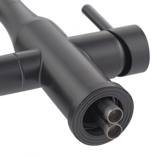 Змішувач для кухні Koer KI-72024-05 з виходом для питної води (нерж. сталь) (KR5012)