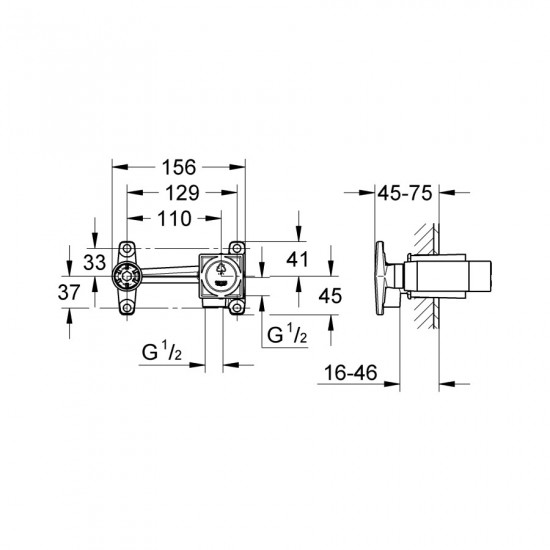 Прихована частина змішувача для раковини Grohe Non Rapido OHM (23200000)