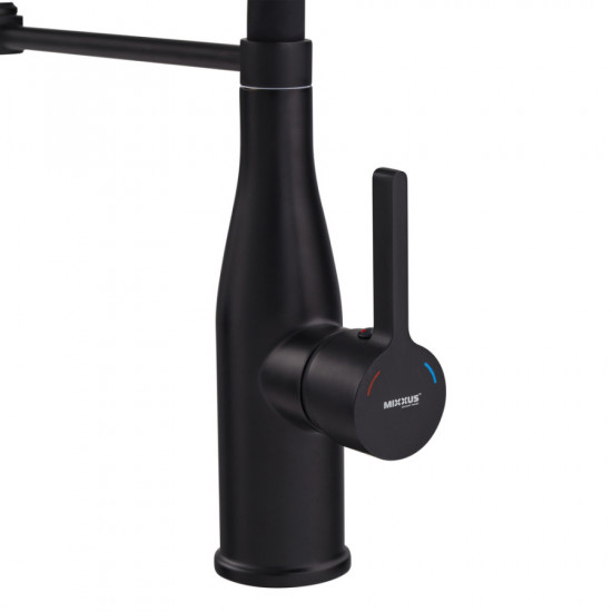 Змішувач для кухні Mixxus Premium Summer 017 BLACK REFL.BLACK (MI6961)