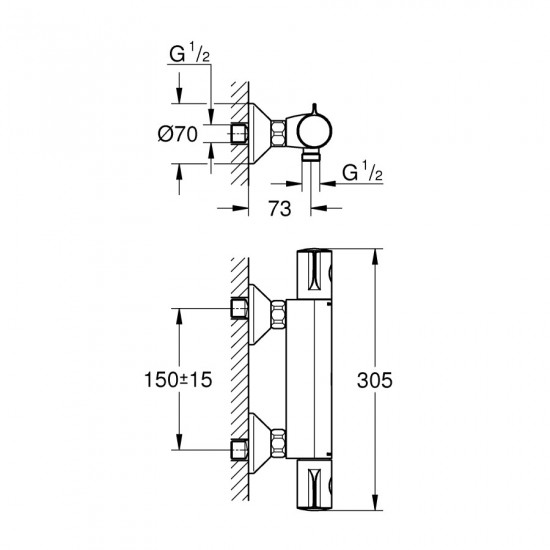 Термостат для душу Grohe Grohtherm 800 (34558000)
