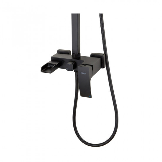 Душова колона із змішувачем водоспад Koer KB-58007-05 (Колір чорний) (KR3463)