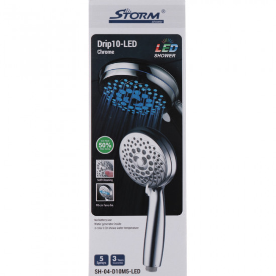 Лейка для душа Storm SH-04-D10M5-LED (ST0005)