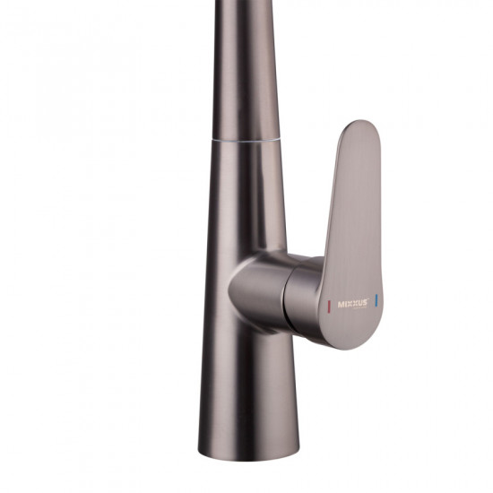 Змішувач для кухні з висувним виливом Mixxus Premium WARTA 014 GRAPHITE (MI6957)