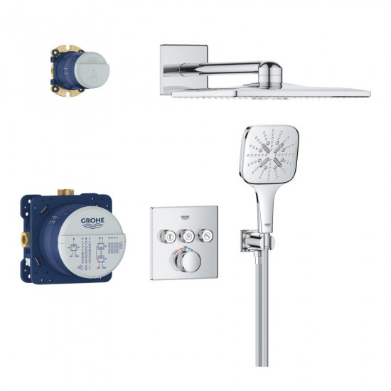 Душова система прихованого монтажу на 3 виходи з термостатом Grohe Grohtherm SmartControl (34864000