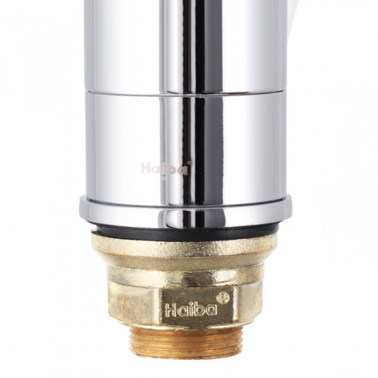 Смеситель для кухни Haiba Magic 555 с красной ручкой (HB0669)