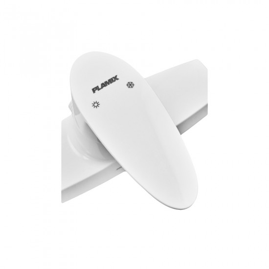 Змішувач для душової кабіни Plamix Cezar-003 SET White (з шлангом, лійкою та кронштейном) (PM0665)