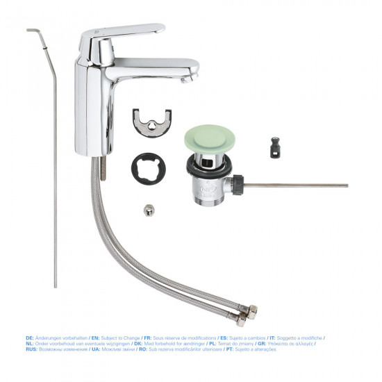Змішувач для раковини M-розміру Grohe Eurosmart Cosmopolitan (23325000)
