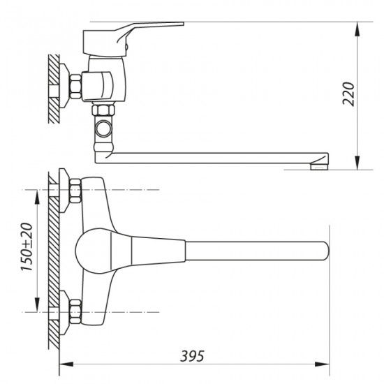 Змішувач для ванни Zerix EDN 181 (ZX0031) Змішувач для ванни Zerix EDN 181 (ZX0031)