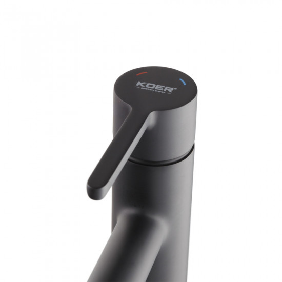 Змішувач для умивальника Koer KB-10029-05 Колір чорний (KR5487)