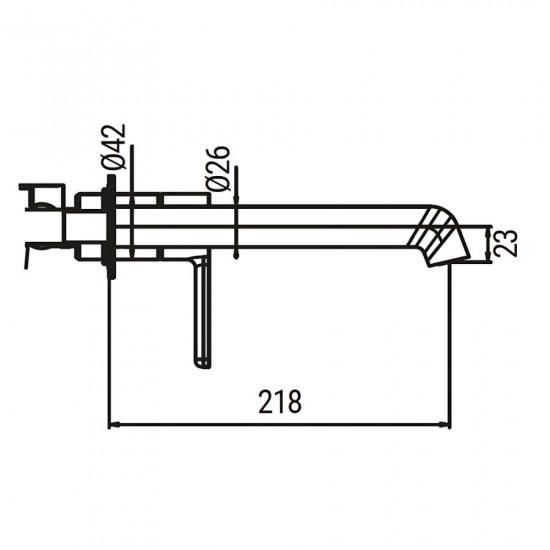 Смеситель для раковины встраиваемый Koer KB-16029-05 Цвет черный (KR5489)