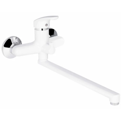 Змішувач для ванни Plamix Afina-006 EURO White (без шланга та лійки) (PM0687)