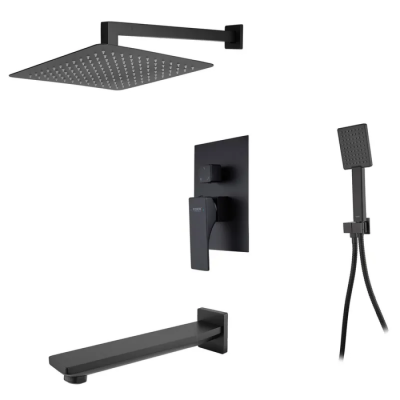 Вбудована душова система із змішувачем Koer KB-64010-05 (Колір чорний) (KR3493)