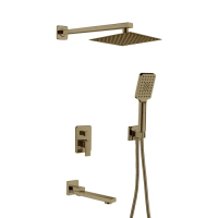 Встроенная душевая система Haiba KUBUS 009 (INNER) BRUSHED GOLD (HB9629)